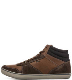 Коричневые утепленные кеды Geox