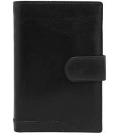 Черное портмоне из натуральной кожи Gianni Conti