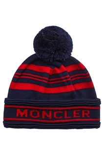 Шерстяная шапка с логотипом Moncler