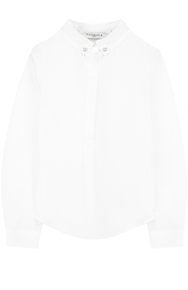 Хлопковая блуза с воротником button down Givenchy