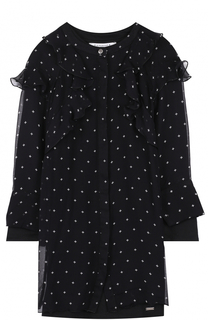 Мини-платье с оборками и принтом Givenchy