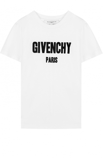 Хлопковая футболка с принтом Givenchy