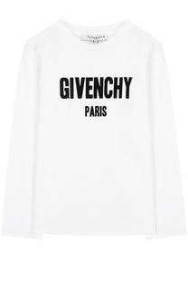 Хлопковый лонгслив с принтом Givenchy