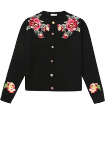 Шерстяной кардиган с вышивками и декоративными пуговицами Dolce &amp; Gabbana