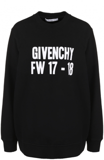 Хлопковый свитшот с логотипом бренда Givenchy