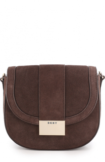 Замшевая сумка с клапаном DKNY