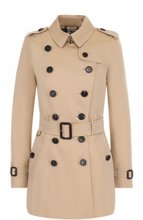 Укороченный двубортный тренч с поясом Burberry