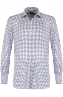 Хлопковая сорочка в клетку Ermenegildo Zegna