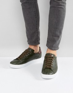 Кроссовки цвета хаки с эффектом крокодиловой кожи Armani Jeans - Зеленый