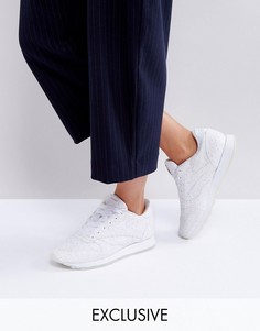 Кожаные классические кроссовки с вышивкой ришелье ASOS WHITE x Reebok - Белый