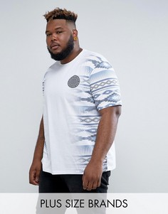Белая футболка с ацтекским принтом Jacamo PLUS - Белый