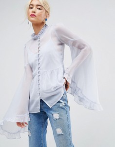 Шифоновая блузка с рукавами кимоно ASOS - Мульти