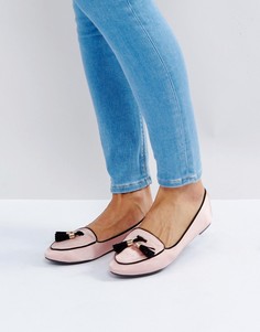 Атласные лоферы с кисточками Park Lane - Бежевый