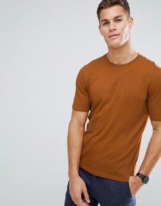 Трикотажная футболка из органического хлопка Selected Homme - Оранжевый