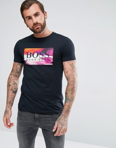 Темно-синяя футболка с логотипом BOSS Orange by Hugo Boss Typical 2 - Темно-синий