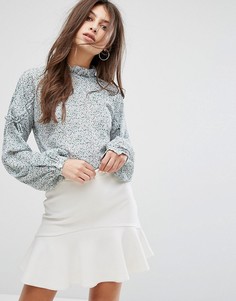 Свободный топ с ленточными завязками Fashion Union - Темно-синий