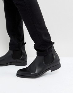 Черные кожаные ботинки челси Selected Homme Oliver - Черный