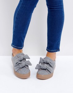 Кроссовки с бантиками ASOS DITZY - Серый