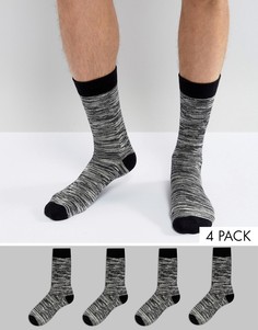 4 пары меланжевых носков Jack &amp; Jones - Серый