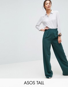 Брюки с широкими штанинами ASOS TALL - Зеленый