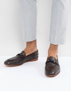 Коричневые лоферы с планками KG Kurt Geiger Lloyds - Коричневый