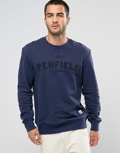 Темно-синий свитшот с махровым логотипом Penfield Brookport - Темно-синий