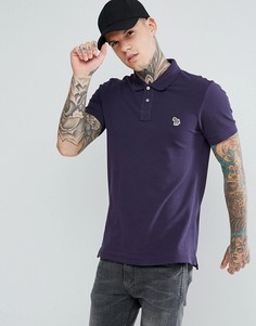 Фиолетовая футболка-поло узкого кроя с логотипом PS by Paul Smith - Фиолетовый