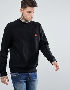 Черный свитшот с круглым вырезом и логотипом PS by Paul Smith - Черный