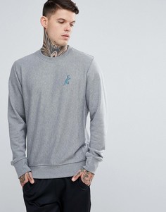 Серый свитшот с круглым вырезом и логотипом на груди PS by Paul Smith DINO - Серый