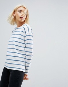 Махровая футболка в полоску ASOS - Мульти