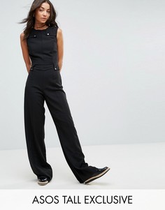 Лаконичный комбинезон без рукавов с широкими штанинами ASOS TALL - Черный