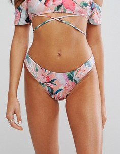 Трусы бикини с принтом Missguided - Бежевый