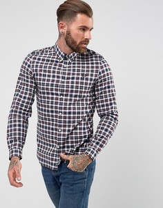Белая рубашка с принтом тартан Fred Perry - Белый