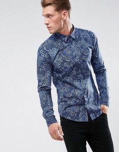 Рубашка с принтом пейсли Scotch and Soda - Синий