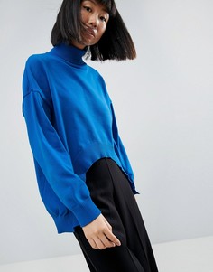 Джемпер с асимметричным краем ASOS WHITE - Синий
