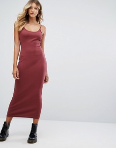Платье миди в рубчик Missguided - Красный