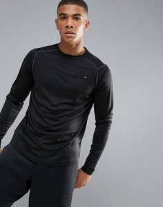 Черный спортивный лонгслив с логотипом Ellesse - Черный