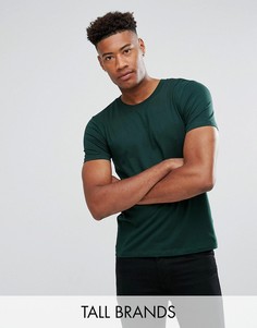 Футболка из хлопка пима Selected Homme TALL - Зеленый