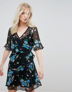 Приталенное платье с цветочным принтом Miss Selfridge - Мульти