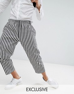 Свободные брюки в полоску Reclaimed Vintage HALLOWEEN Inspired - Черный