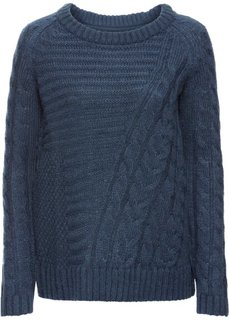 Вязаный пуловер (насыщенно-голубой) Bonprix