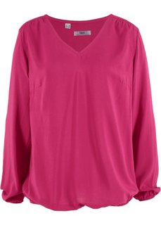 Блузка с длинным рукавом (красная ягода) Bonprix