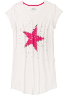 Ночная сорочка (кремовый/ярко-розовый с рисунком) Bonprix