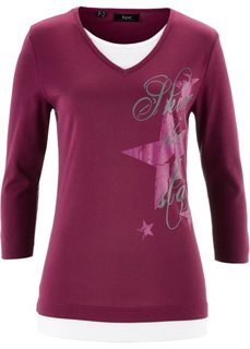 Футболка с рукавом 3/4 (красная ягода с рисунком) Bonprix