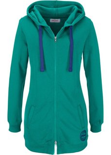 Удлиненная трикотажная куртка (синий) Bonprix