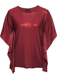 Блестящая футболка (бордовый) Bonprix