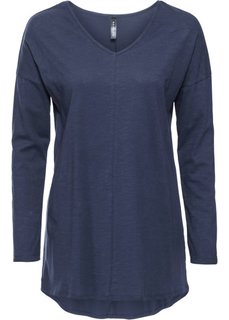 Футболка с длинным рукавом (индиго) Bonprix