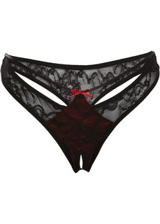 Трусики открытого дизайна (черный/красный) Bonprix