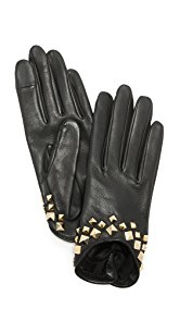 Agnelle Josie Stud Leather Gloves
