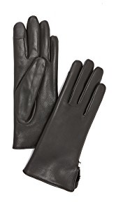Agnelle Lapin Leather Fur Gloves